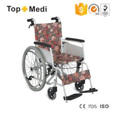European Elegant Rural Style Light Weight Aluminum Manual Wheelchair with Hand Brake